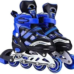 Children Roller Skates Adjustable Inline Skating Shoes In-line Skates - Size 6 - 10 UK-image-73