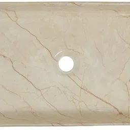 Cream Designer Countertop Wash Basin For Bathroom (24 x 14 x 4 Inch) | Ceramic Table Top Basin-image-39