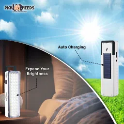 daily needs shop Solar Rechargeable 42 SMD Extra Bright LED With AC / DC / Solar Charging 5 hrs Torch Emergency Light image 2