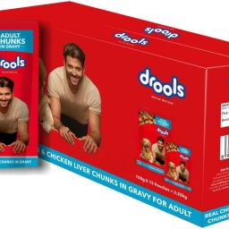 Chunks in gravy for Adult - Chicken Liver and Real Chicken 2.25 kg (15x0.15 kg) Wet Adult Dog Food-1