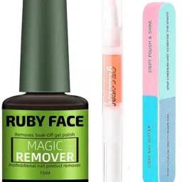 Gel Nail Polish Remover, Cuticle Oil with 6 Step Buffer 3 pcs set-26