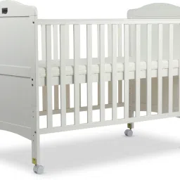 C-65 Baby Wooden Cot for Kids with Mattress, 3 Level height adjustment, Cot-image-10