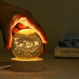 3D Galaxy Crystal Ball Night Lamp | Creative Engraved Crystal Ball Night Light Night Lamp-18