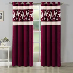 flipkart smartbuy 213.36 cm (7 ft) Polyester Door Curtain (Pack Of 2)-picture-45