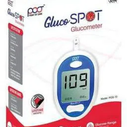 point of care Gluco SPOT Glucometer With 50 Test Strips Glucometer image 2