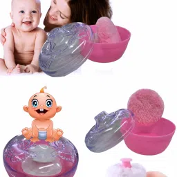 Premium Powder Puff with Powder Storage (multi colour)-image-35