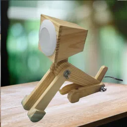 Wooden Dog Lamp for Study, Reading, Kids Room, Bedroom Table Lamp| Adjustable Study Lamp-13