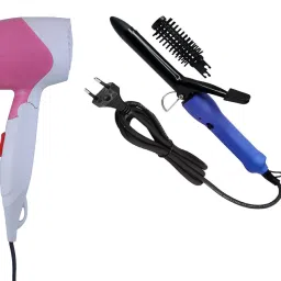 Nirvani 1270 Dryer 1400W, SX-8006 with Ceramic Coated Plate, AIO-16B Curler, Multicolor Personal Care Appliance Combo-image-14