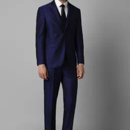 Men Single Breasted - 2 button Self Design Suit-image-17