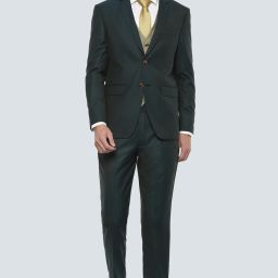 Men Single Breasted Solid Suit-image-47