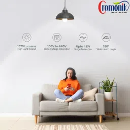 Cromonik Pack of 3 – 12W Emergency Bulbs | Upto 4 Hours Backup | Auto-Charge Smart Bulb image 4