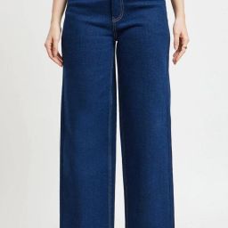Women Boyfriend High Rise Dark Blue Jeans-image-70
