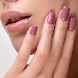 Instant Stick On Nails - Muted Purple | 24 Reusable Artificial Fake Nails White-27