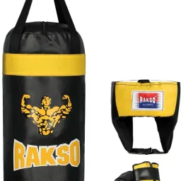 BOXING kit with PUNCHING BAG with BOXING GLOVE WITH Head Guard FOR KIDS Boxing Kit-image-45