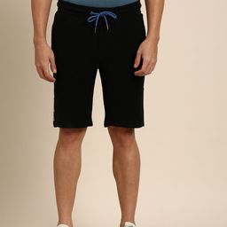 Being Human Men Solid Pure Cotton Shorts With Side Typography Details-picture-19