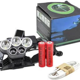Ultra Bright 5 LED Headlamp 8000 lumens with Charger - Blue LED Headlamp-image-52