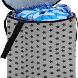 45 L Grey, Black Laundry Bag-17
