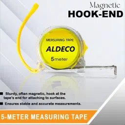 aldeco 5M Measuring Tape with Dual Scale and Locking Mechanism for Versatile Tasks Measurement Tape image 3