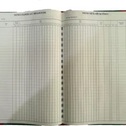 Newspaper Attendance Register - Bilingual (English-Hindi) | Premium Quality - 34*21 cm - 100 Pages - Pack of 1 1-Part Newspaper Attendance Register-image-2