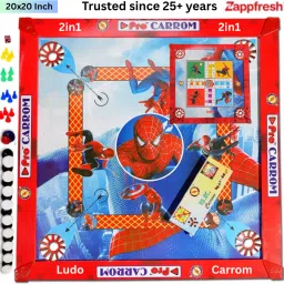 Spiderman Wooden Carrom Board & Ludo Game 20 x 20 Inches 2in1 Carrom Board Game 50 cm Carrom Board-picture-4