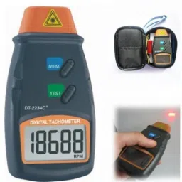 Digital LCD Laser Non Contact Photo Tachometer DT-2234C+ RPM Measurer Non Magnetic With 2.5~99999 RPM Rating Tachometer Testing Gauge Speed Meter Tester + Carry Box + Reflective Tape Photoelectric Speedometer High Quality Digital Laser Tachometer, Speed Tester , Tachometer Black , Tachometer Digital , Tachometer Meter , Tachometer High Quality Digital Laser Tachometer DT-2234C+ Non-magnetic Engineer's Precision Level-1