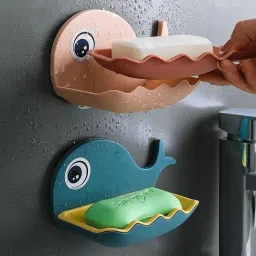2PC Plastic Bathroom Fish Shape WallMounted Storage SoapDish Holder,Sabun Stand-picture-17