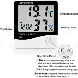 voltegic Digital White Clock image 2