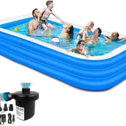 8.5 Feet Length 3 Layers Family swimming pool bath tubs with eletric pump Inflatable Swimming Pool-11