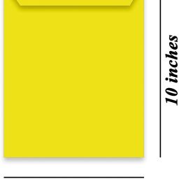 PREMIUM 90 GSM Thick Yellow Laminated Envelope for Office/Business/School/Home Use - Poly Laminated inside - 8 x 10 inch- Pack of 50 Envelopes-20