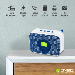 ONBIZ Wireless Bluetooth Speaker with inbuilt Phone Stand Built-in mic, 6 W Bluetooth Home Audio Speaker image 4