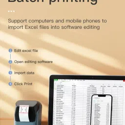 AUSHA B1 2 inch Wireless Bluetooth Label Maker- Portable Mini Sticker,Barcode,QR Code Single Function Monochrome Label Printer image 4