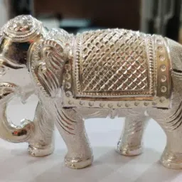 Astro-D, Silver Elephant, Hathi Idol for Pooja, Vastu and Rahu (50 gm) Decorative Showpiece - 2 cm-image-66