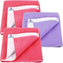 Waterproof, Cotton, Fleece Dry Sheet, Reusable & Washable, (Small) - PACK OF 3-image-79