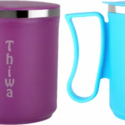 Tea/Milk Lid Cup Unbreakable Double Wall Hot and Cool Plastic, Stainless Steel Coffee Mug-image-64