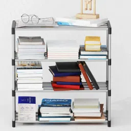 Multipurposar Storage rack Plastic Open Book Shelf-11