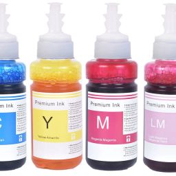 GREENBERRI T673 Compatible For Epson L801 , L805 , L1800 , L800 , L810 , L850, L1300 , L605 Black + Tri Color Combo Pack Ink Bottle-31