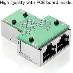 VOOCME Rj45 Splitter 1 to 2 Ethernet Splitter Coupler Double Socket Hub Lan Adapter image 3