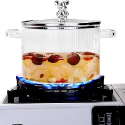 1600 ML Glass Serving Bowl with Lid Oven Microwave Safe Casserole Cook and Serve Casserole-image-29