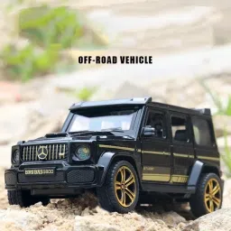 Black G Wagon Metal Toy Car - Open Doors, Pull Back Action (Kids)-image-26