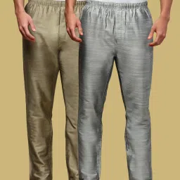 Pack of 2 Mens Solid Viscose blend Pyjama with adjustable waistband and Side Pockets Men Pyjama-image-38