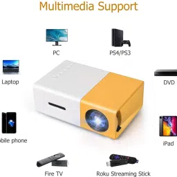 AUSHA PJ011 (4700 lm / Wireless / Remote Controller) Portable Projector image 2