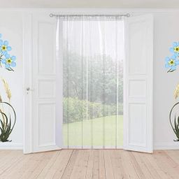 216 cm (7 ft) PVC Transparent Long Door Curtain Single Curtain-image-9