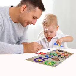 shalafi Learning Puzzle Board Math counting 123 matching Number Educational Toy Blocks image 4
