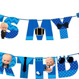 Boss Baby Half Birthday Banner Party Supplies for Kids 6 Month Birthday Party Decorations Party Supplies Banner Banner-image-26