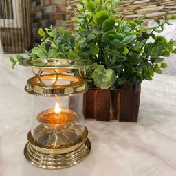 Samy Collectibles Curated With Love Brass Asthadeep Diffuser, Glass Table Diya Brass, Glass Table Diya-20