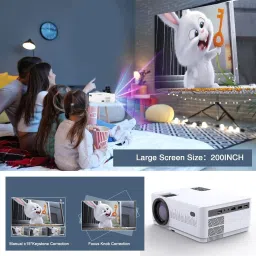 Prime Projector Latest PS3A FHD Ultra HD Latest Android 2K WiFi Bluetooth (6000 lm / 2 Speaker / Wireless / Remote Controller) Portable Projector image 5
