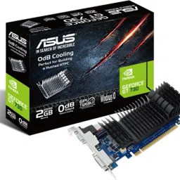 ASUS GT 730 2GB GDDR5 Low Profile Graphics Card (GT730-SL-2GD5-BRK-E) DDR5 2 GB NVIDIA Chipset 64 bit 5010 MHz Graphics Card-0