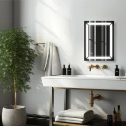 Wall Led Mirror With Touch Sensor/3 Led Lights 18X24inch Bathroom Mirror-picture-10