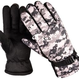 Checkered Winter Men Gloves-image-59