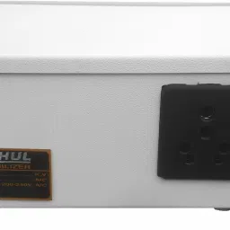 rahul C-1000 cn1 Kva/4 Amp 90-260 Volt,Manual 8 Booster,Air Cooelers/1 LCD/LED TV ,Smart TV,Android TV Up to 84" Input Meter With Output Cutoff Indicator Use a Maximum of 4 Amp Load This Autocut Copper Voltage Stabilizer Autocut Voltage Stabilizer image 4